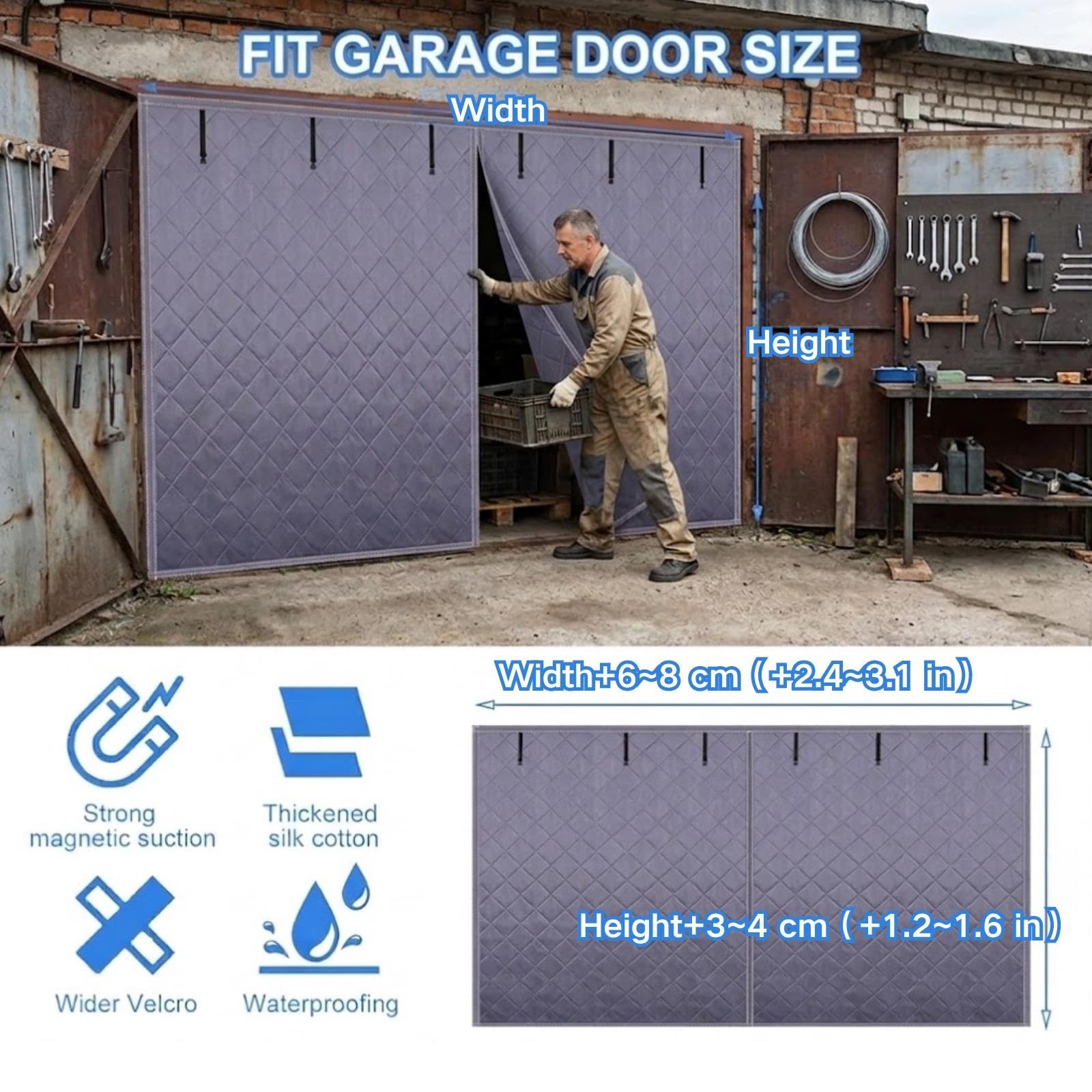 Copertura Termica Magnetica per Porta Garage, Isolamento Termico Garage