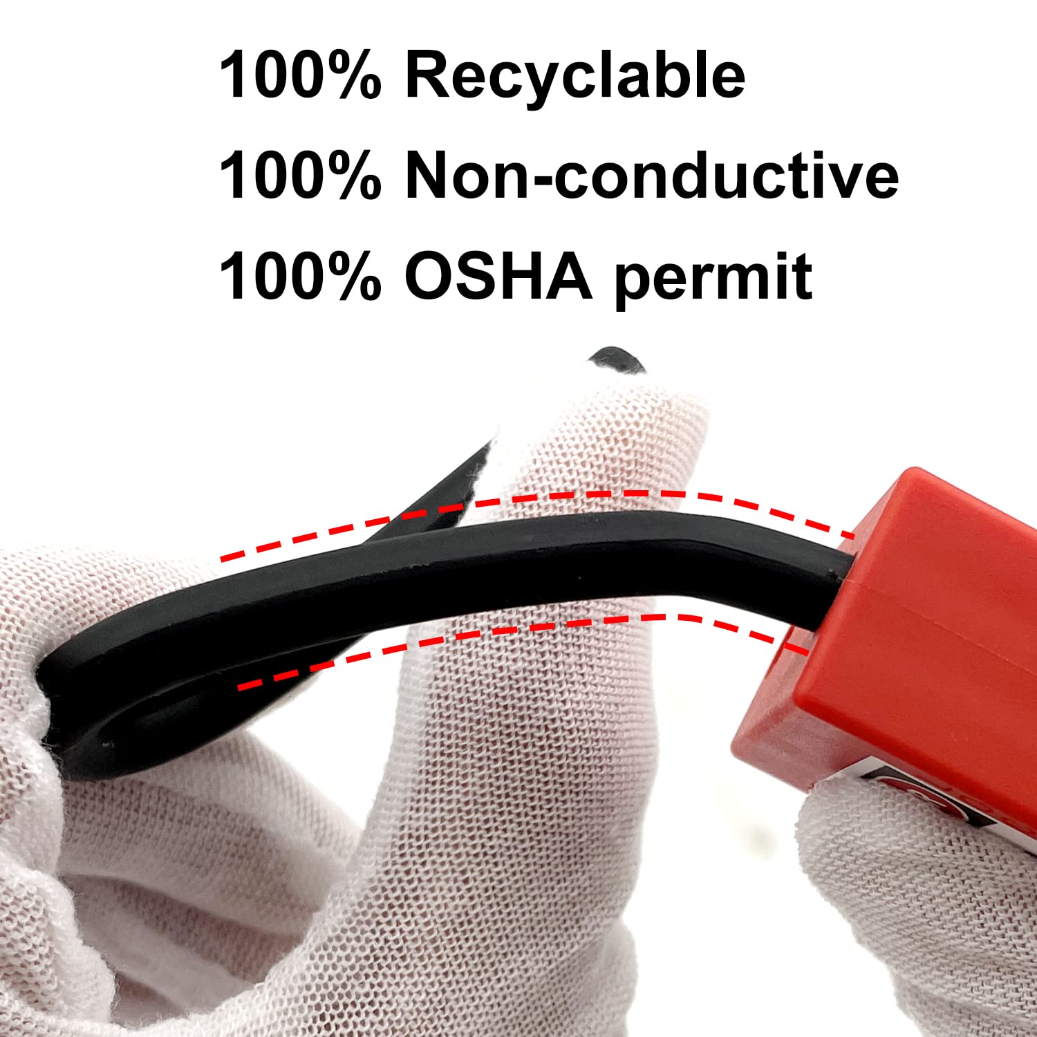 RecycLock Candado de seguridad, con llave diferente, OSHA Loto Candados de seguridad para estaciones de bloqueo y dispositivos con número (1-10)