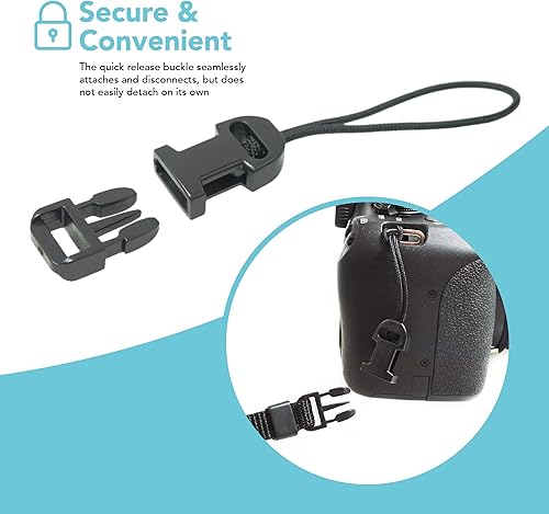Miniatura 3 de Foto&Tech 2 piezas de conector QD de liberación rápida para correa de cuello de cámara compatible con cámaras compactas Fujifilm Samsung, Sony,