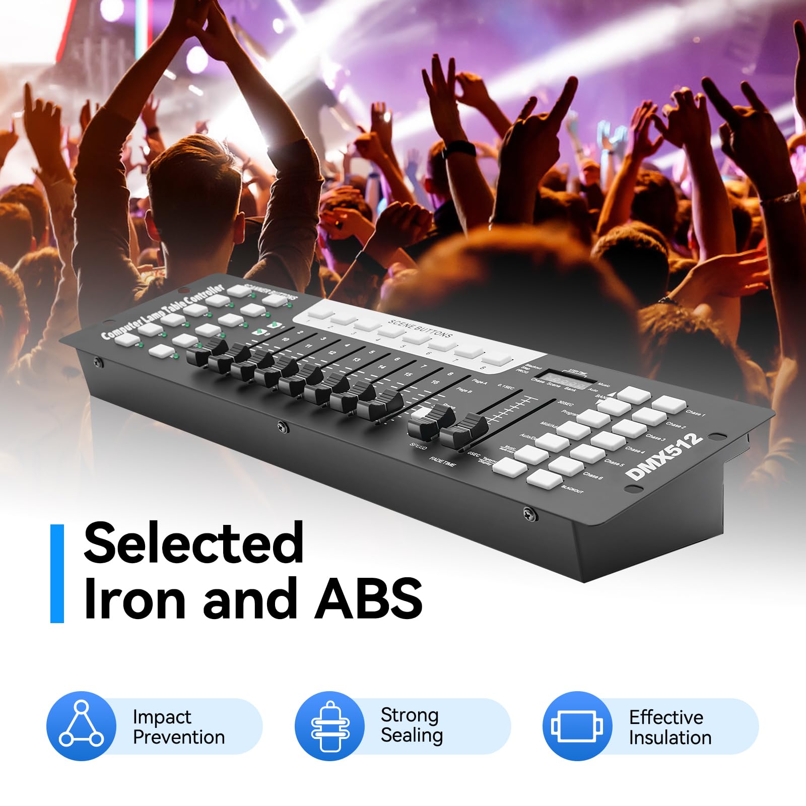 DMX 512 Control Light Mixer, 192 canali Dmx Console Mixer luce DMX Controler Party DJ Disco Operatore Equipment Moving Head Luce Palcoscenico Lampada Operatore Attrezzatura