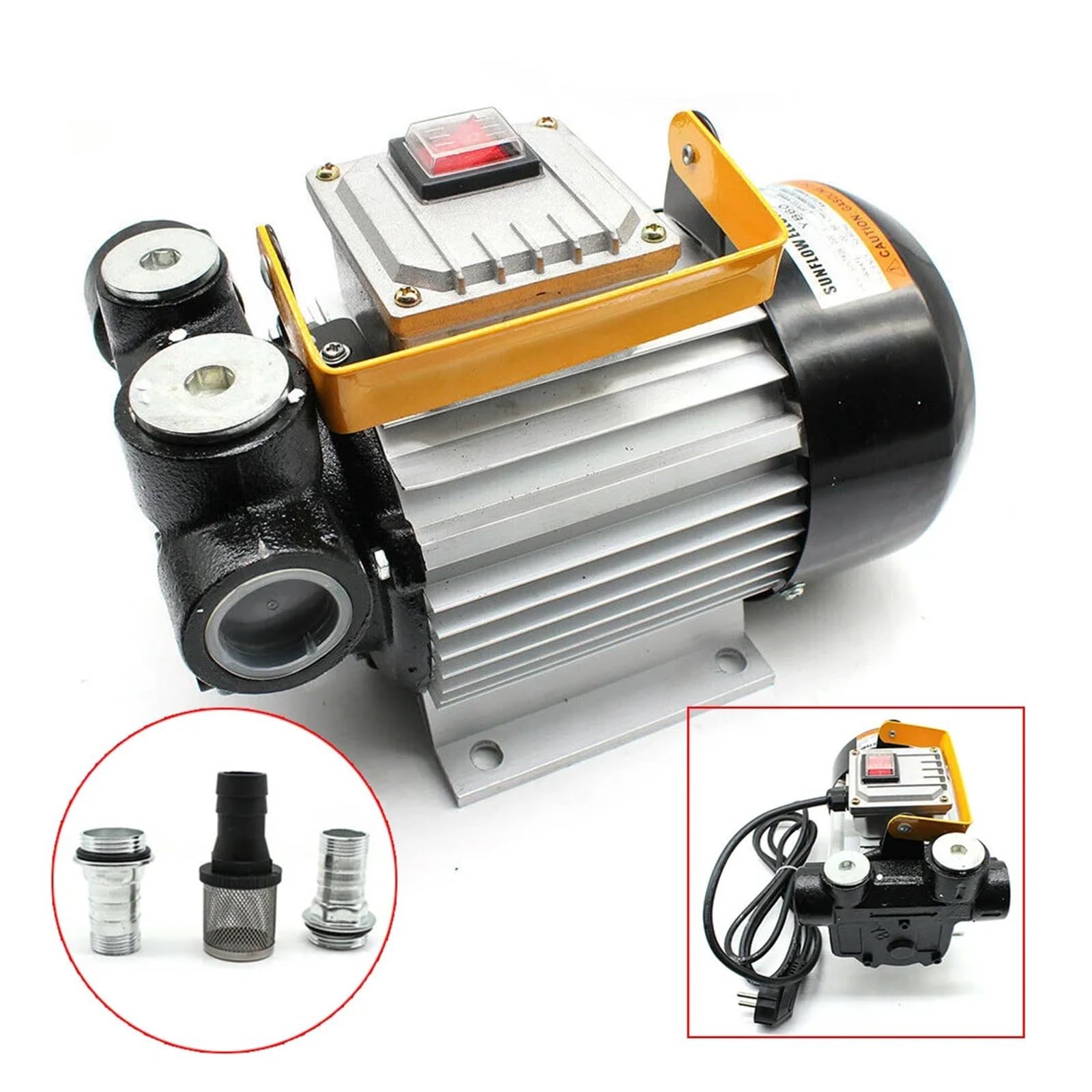 Bomba Diésel 230 V 550 W De Aceite Automática 60 L/min Combustible Gasolinera Móvil TráFico Intenso
