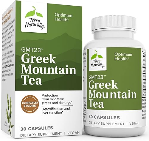 Terry Naturally GMT23 Té griego de montaña - 30 cápsulas - Apoya una salud óptima - Sin OMG, vegano - 30 porciones