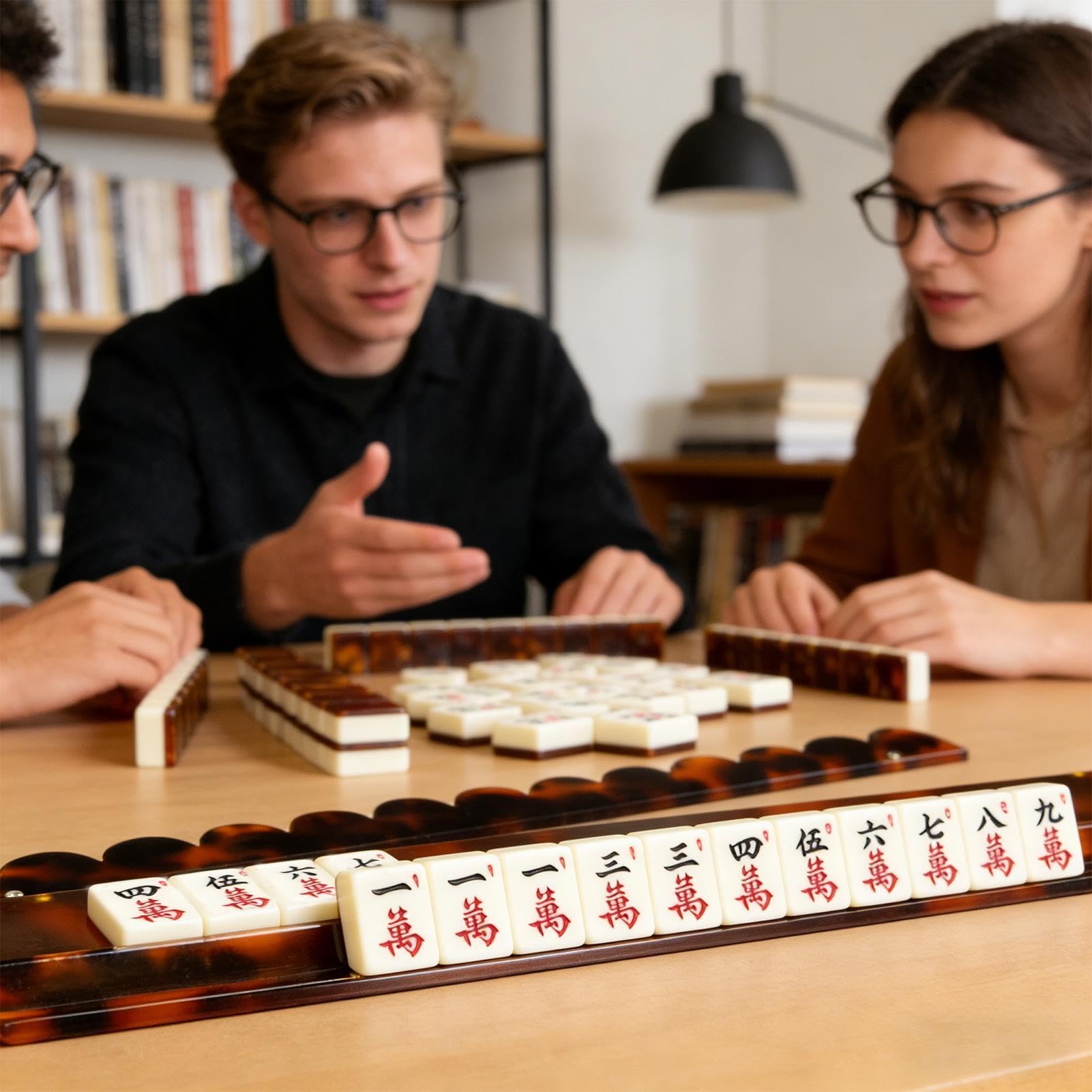 Set Mahjong in guscio di tartaruga – Mahjong Pushers acrilico antiscivolo