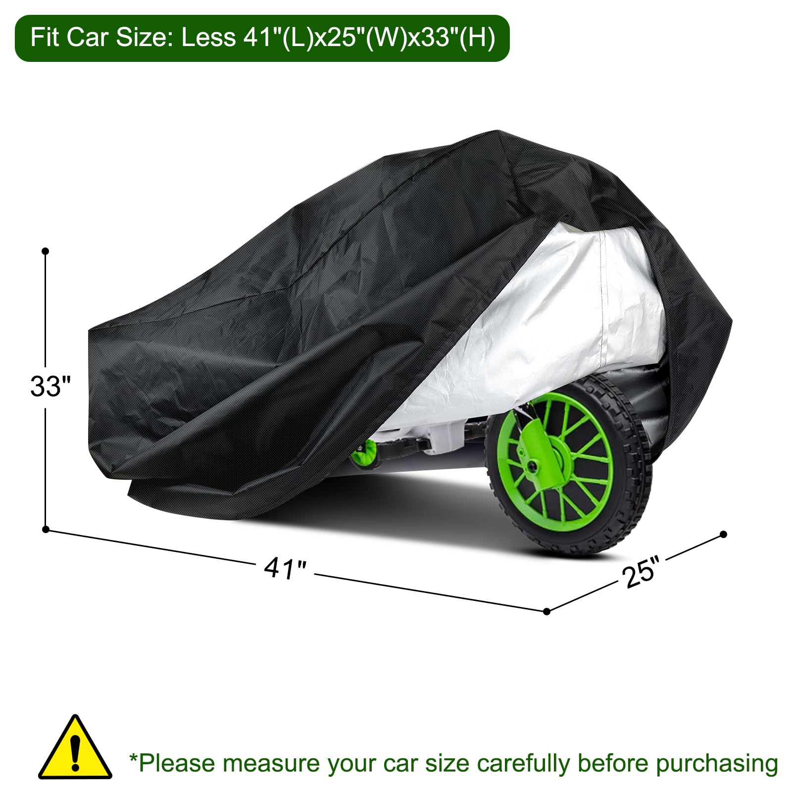 Copertura per moto da bambini, in tessuto Oxford impermeabile, protezione universale per moto elettrica per bambini, resistente all’acqua (104 x 63,5 x 84 cm)