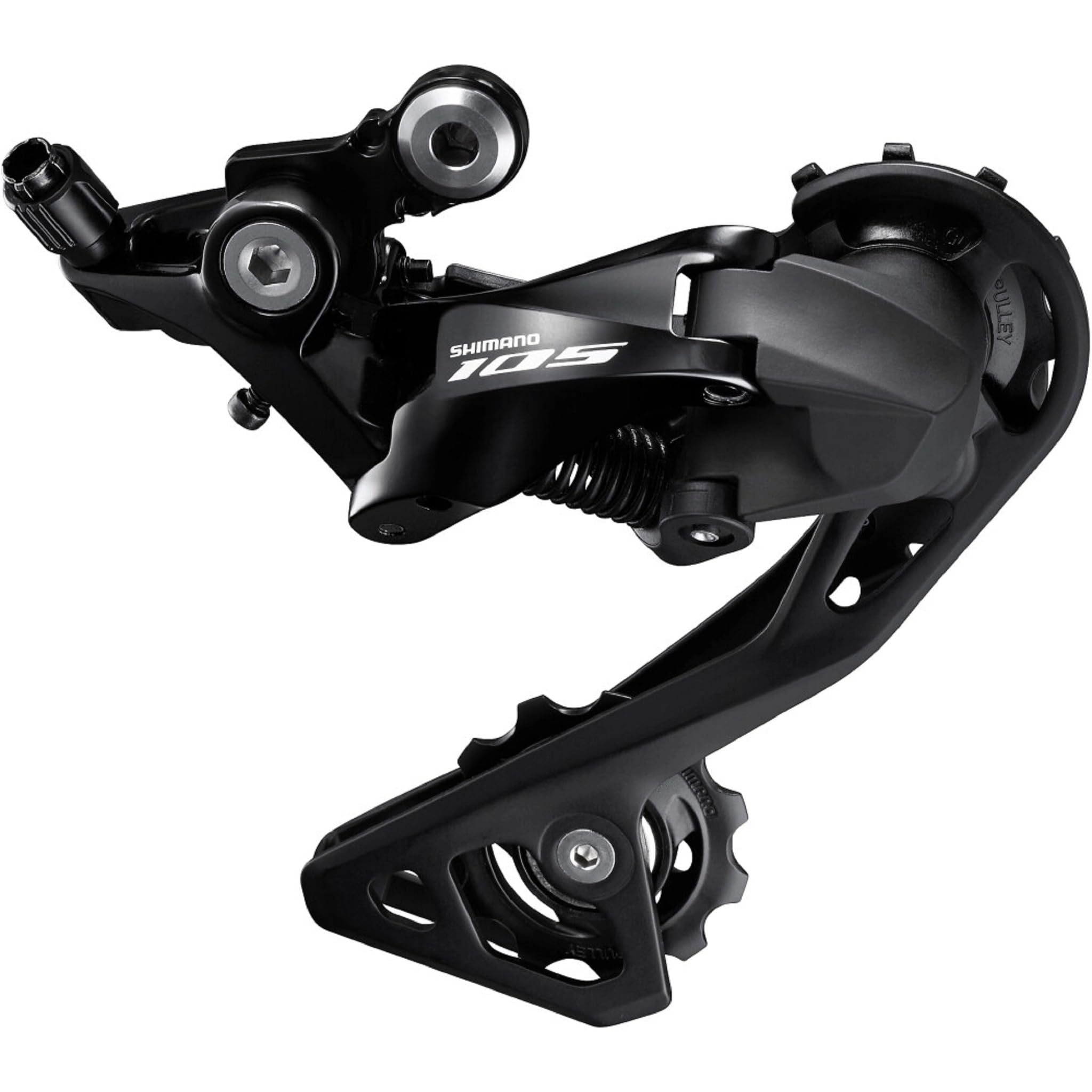maxxi4you Shimano 105 RD-R7000-GS Schaltwerk 11-Fach mittellanger Käfig Schwarz inkl Fahrrad Kettenbürste