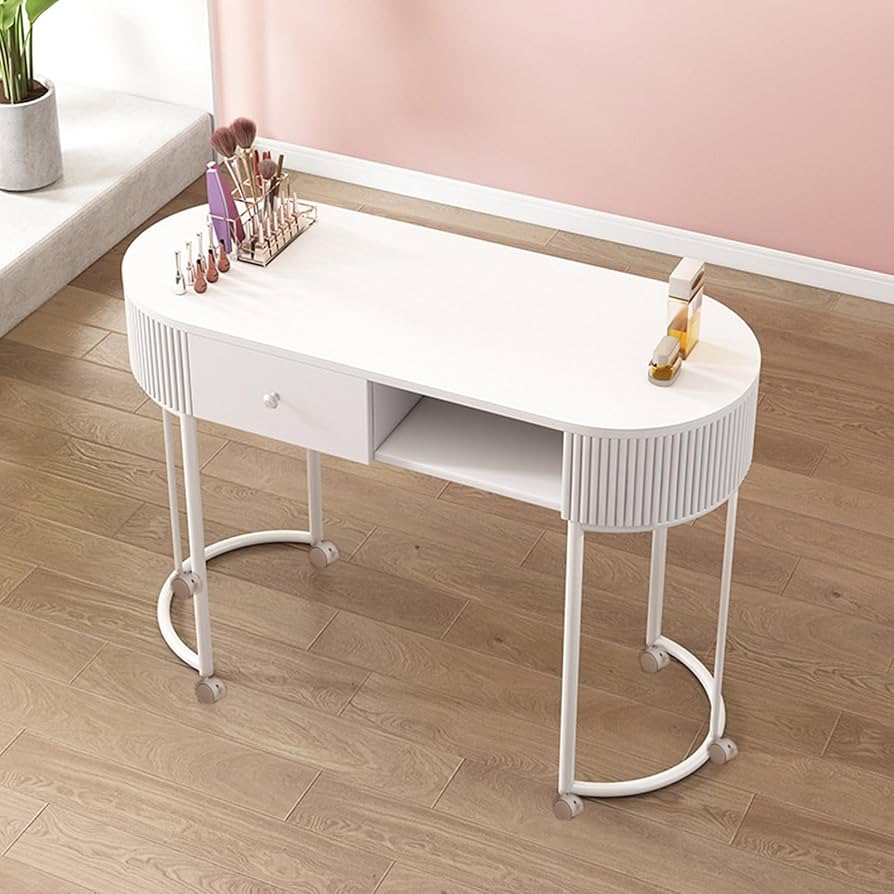 ネイルテーブル　ホワイトオープンシェルフデスク ネイルテーブルホワイトオープンシェルフデスク