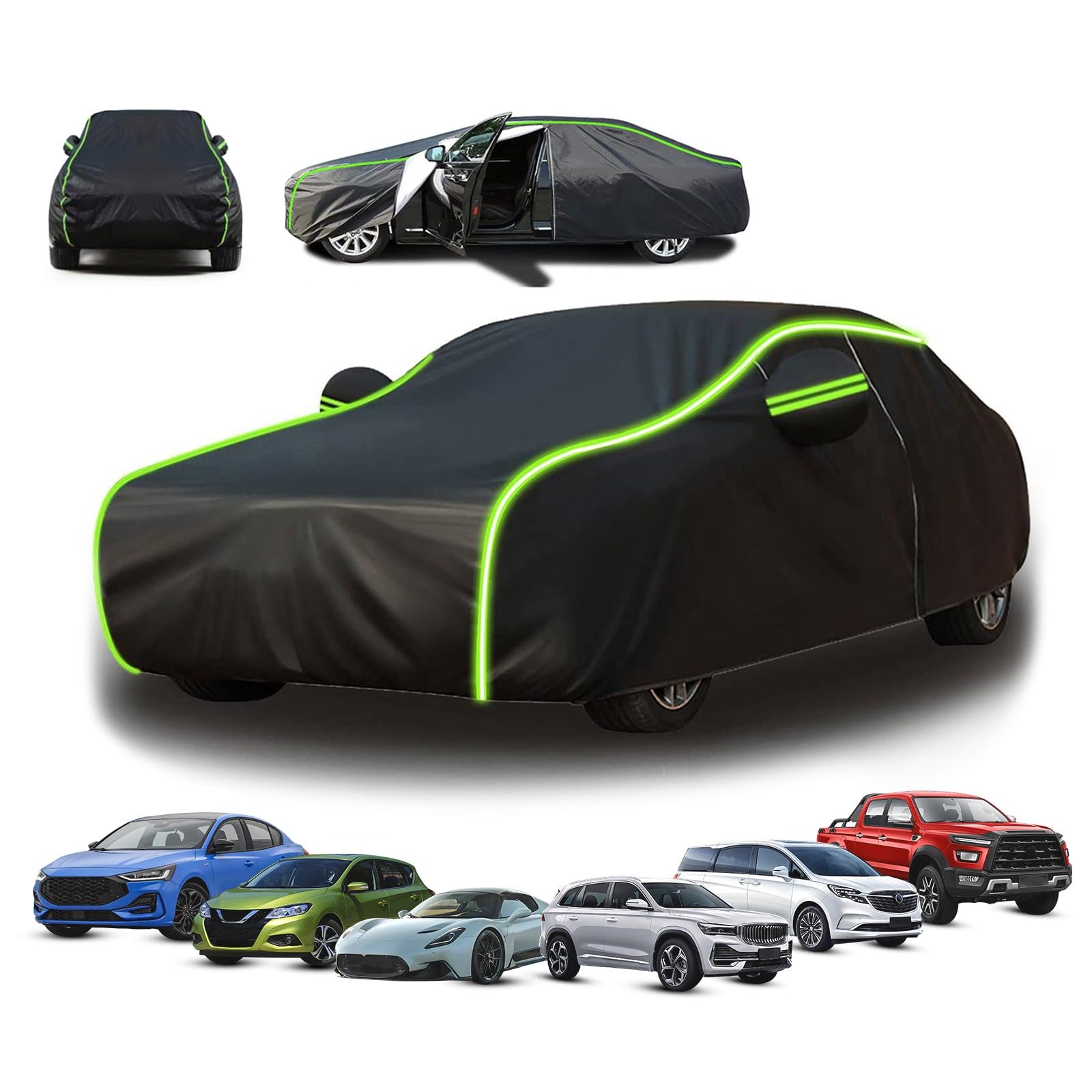 Cubierta Coche Accesorios para Chery OMODA 5, Funda Impermeable para Exteriores de Cuatro Estaciones, Lona Coche Exterior Invierno Antinieve