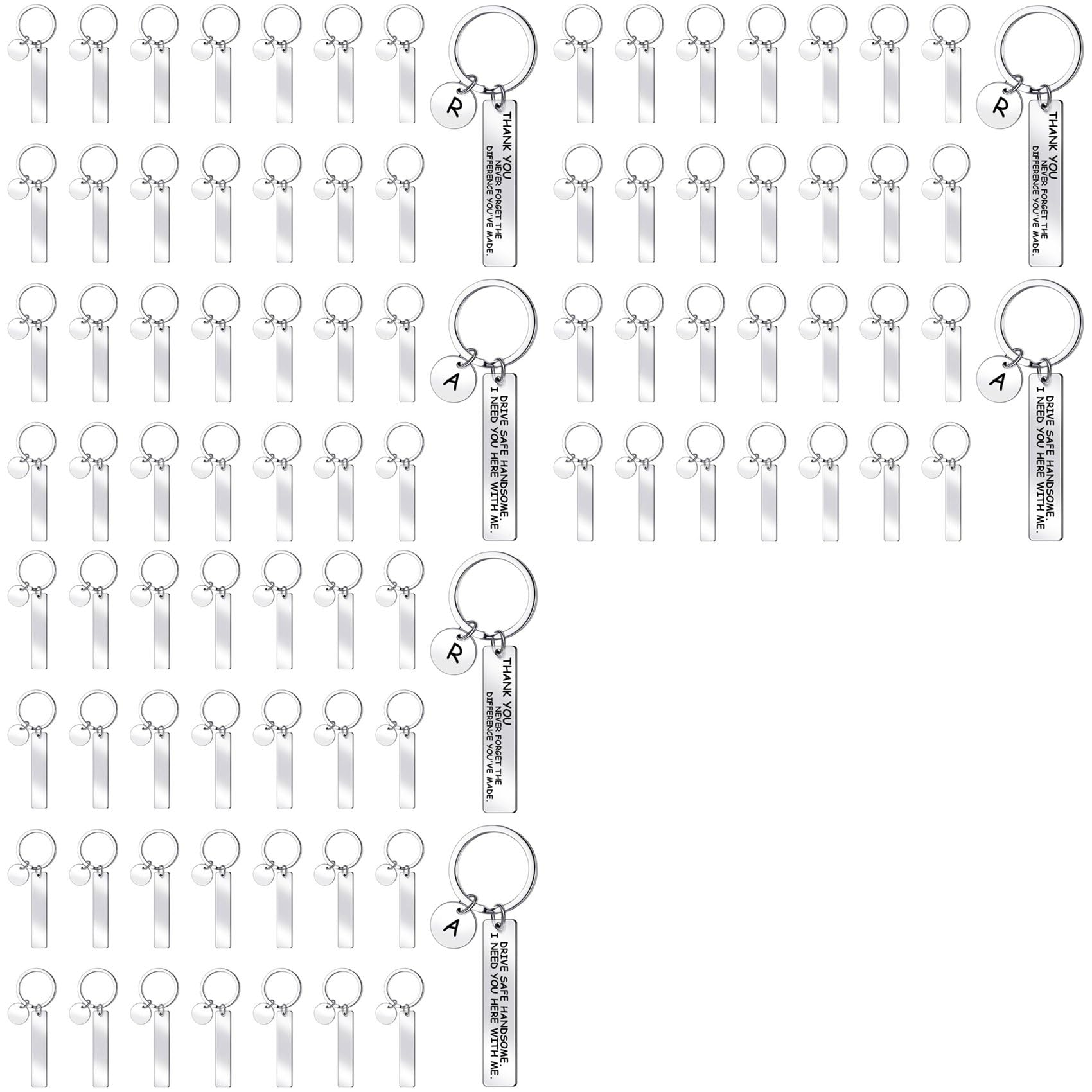 Etiquetas de acero inoxidable para grabar recuerdos y organizar llaves