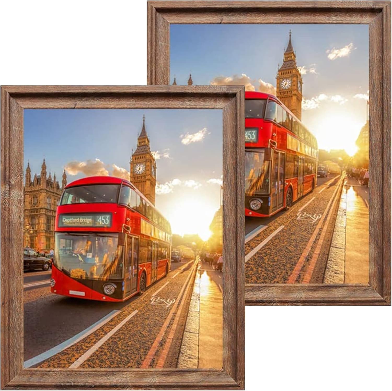 Rustic16x20 Frame Vintage Brown Poster Frames 16x20 Wall Mounting Picture Frames 2 Pack Brown 16x20-2 Pack