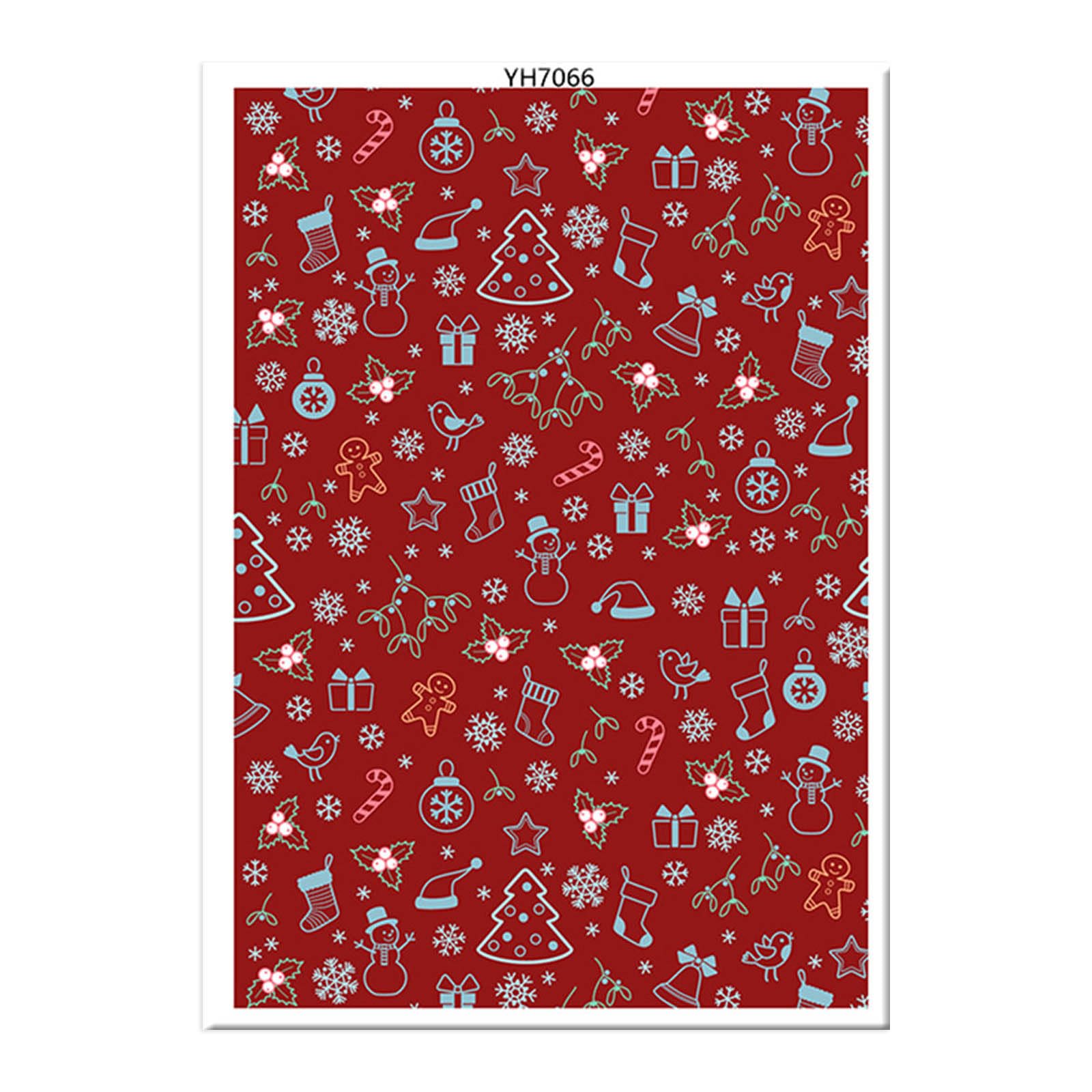Msioytog Yh7066 Clay Transfer Paper Christmas Transfer Paper Clay Sheets For Earrings Jewelry Making Sheets Christmas For Earrings