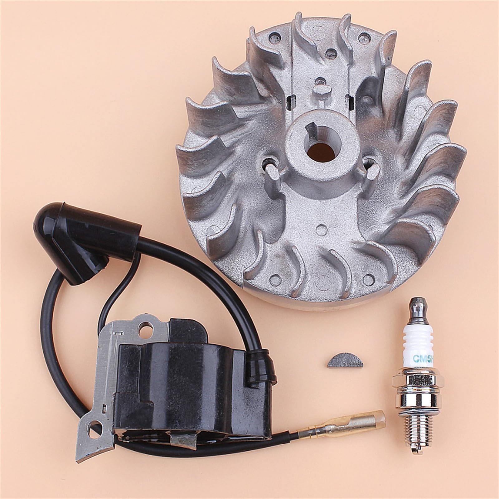 DUNLAP Módulo de Bobina de Encendido Volante Kit de bujías Apto for Mini Motor GX25 GX25N HHT25S FG110 Cortador de Cepillo cortacésped