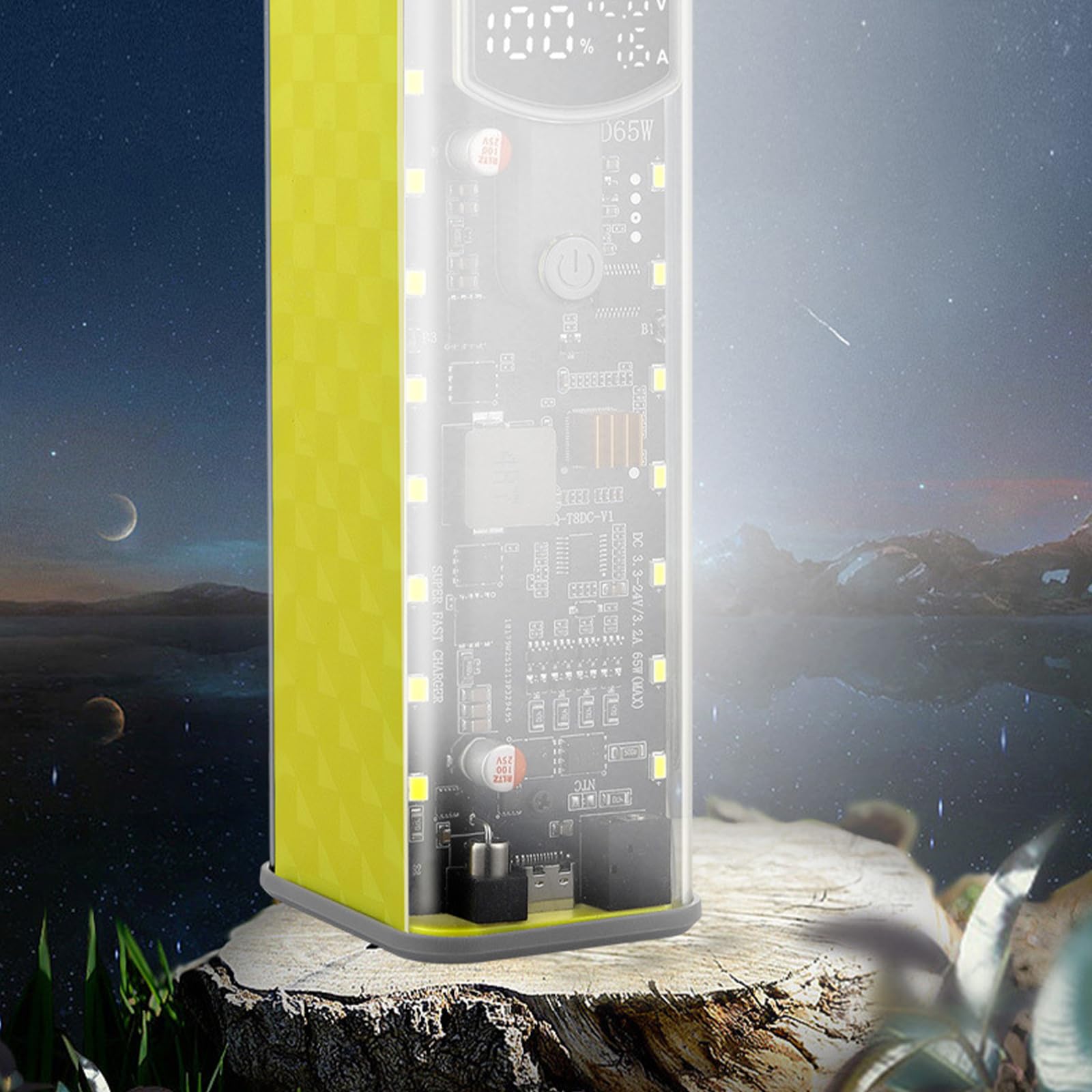 Kapazität 65 W Mobiles Netzteilgehäuse für 8 18650-Zellen mit Sicherheitsschutz Powerbank Gehäuse Shell Power Dog Akku