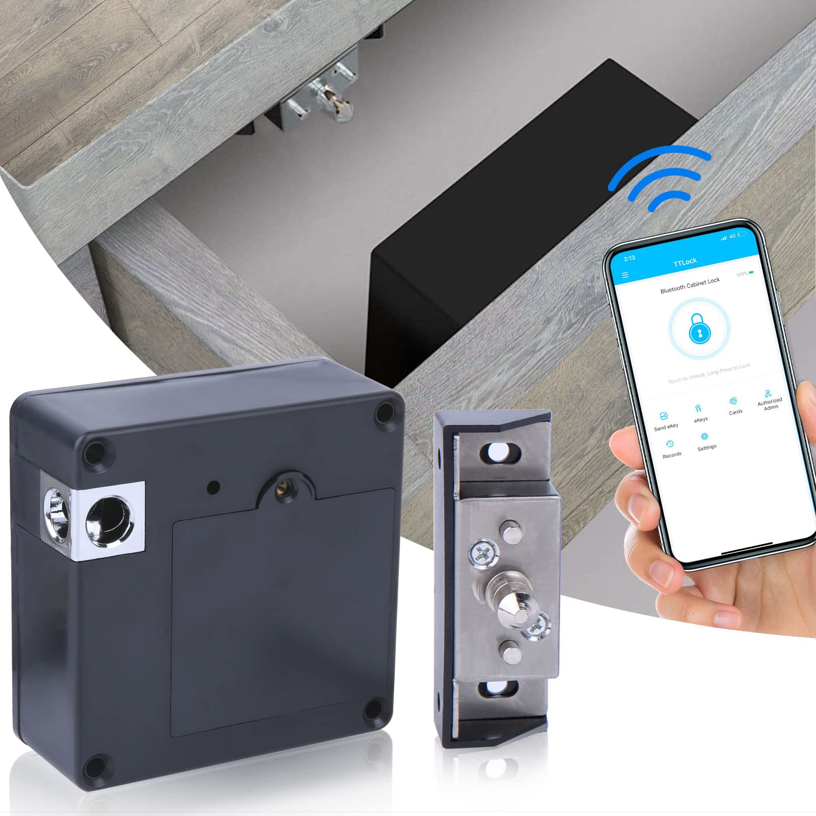 Buy EEOO Bluetooth Lock, Hidden RFID Lock, Smart App
