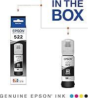 Vista 6 de Epson EcoTank ET-2800 Impresora inalámbrica a color todo en uno Supertank sin cartuchos, negro, mediano y tinta EcoTank T522 de ultra alta