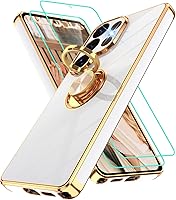 Vista 128 de Gritup Funda para Samsung Galaxy A14 5G: Funda para Samsung A14 2 piezas, protector de pantalla, soporte de anillo de rotación de 360°, soporte