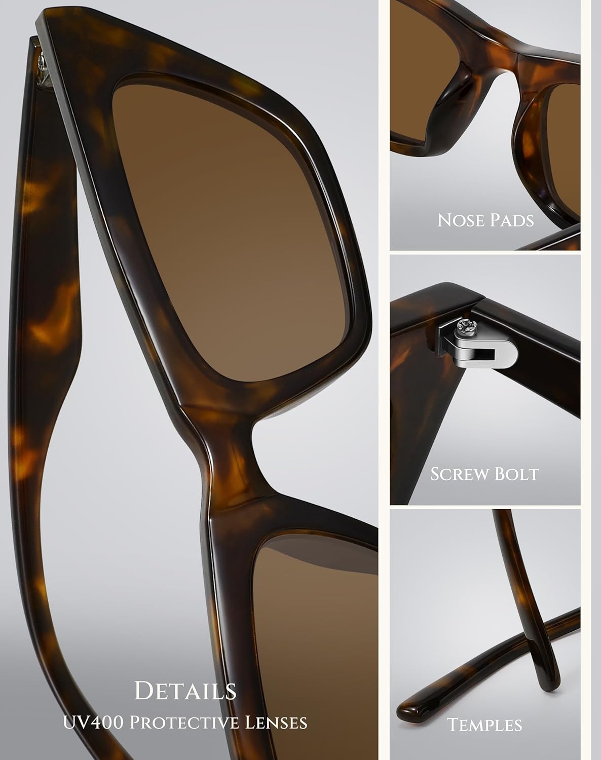 Narrow Square Cat Eye Sunglasses for Women | Retro Vintage-Chic UV400 Driving shades - Image 4