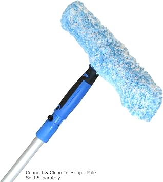 Unger Professional 14 Performance Grip Window Cleaner Scrubber, Gently Clean Mirror and Glass Surfaces Without Scratching, Reusable Microfiber Sleeve, Effective Cleaning Supplies