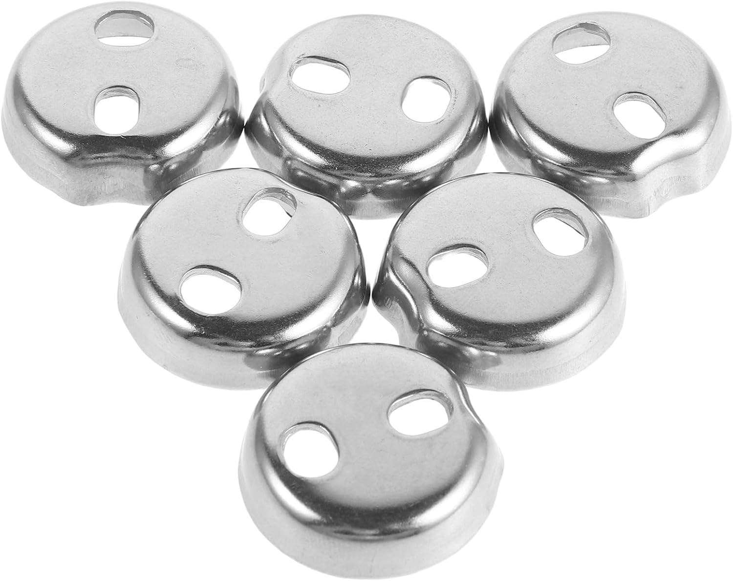 6pcs Towel Bar Fixing Bracket, Stainless Steel Towel Bar Mounting Hardware, 1" Round Fixing Washers Base for Shower Bathroom Replacement Parts
