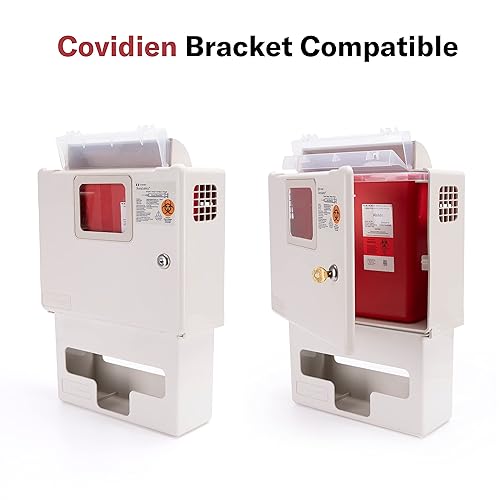 Miniatura 5 de Alcedo Contenedor para objetos punzantes para uso doméstico y profesional, 5 cuartos de galón (paquete de 2), eliminación de agujas y jeringas