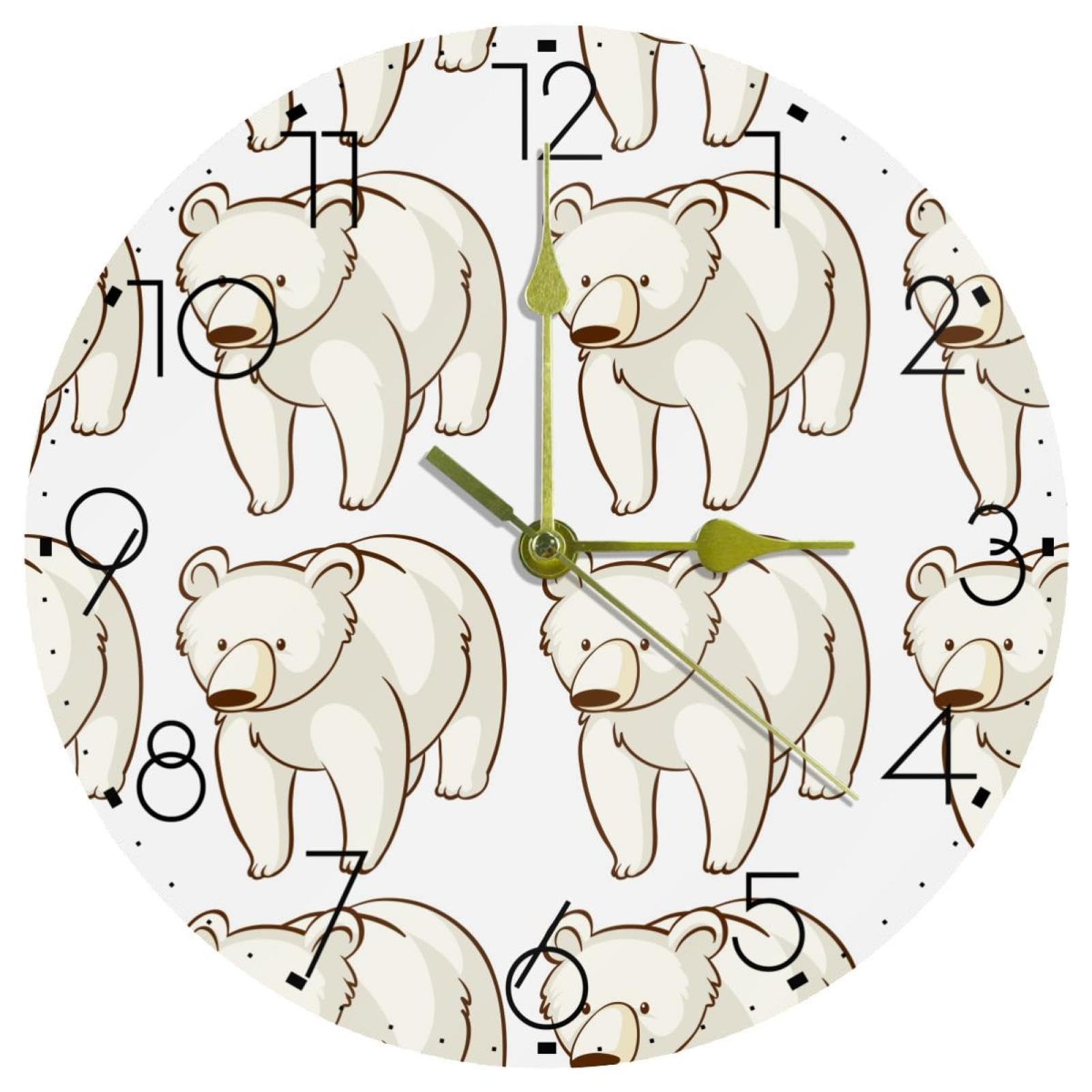 Horloge murale silencieuse sans tic-tac à grand cadran rond