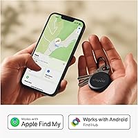 Vista 2 de Chipolo LOOP - Rastreador Bluetooth recargable para ubicación de llaves y bolsillo, compatible con Apple o Google, llama a tu teléfono y alertas
