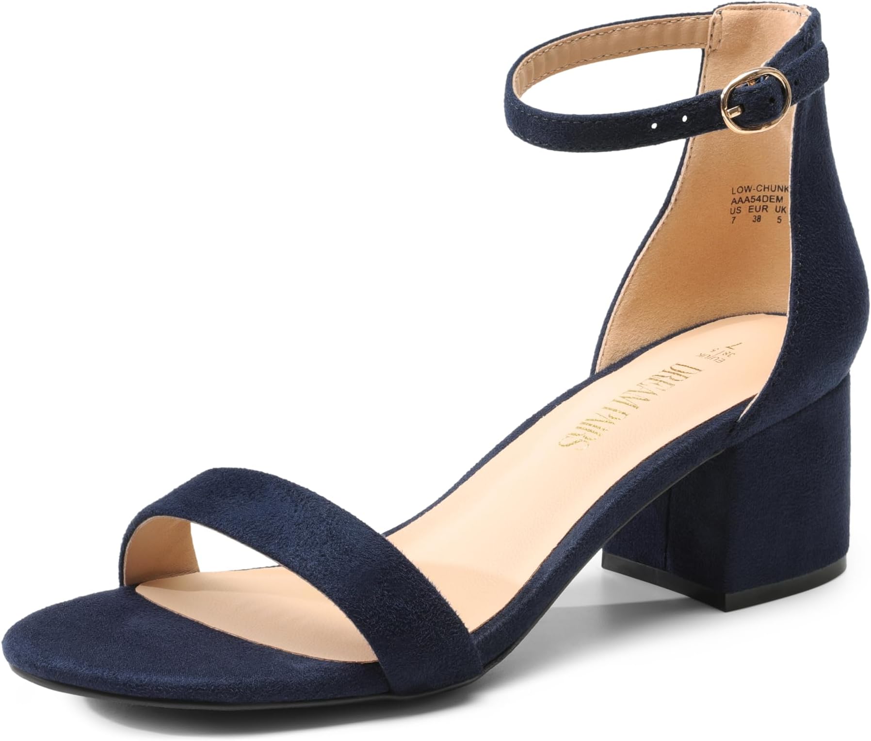 DREAM PAIRSWomen's Low-Chunk Low Heel Pump Sandals