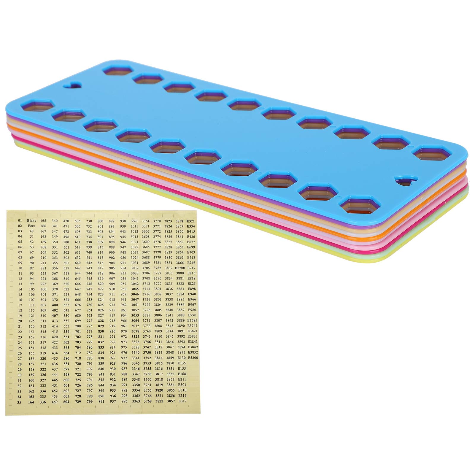 Floss Organizer, Cross Stitch Supplies 1Pc Digital Sign Colorful 20Pcs Embroidery Floss Organizer Cross Stitch Threads Organizer Embroidery Plastic Winding Board for Thread Craft