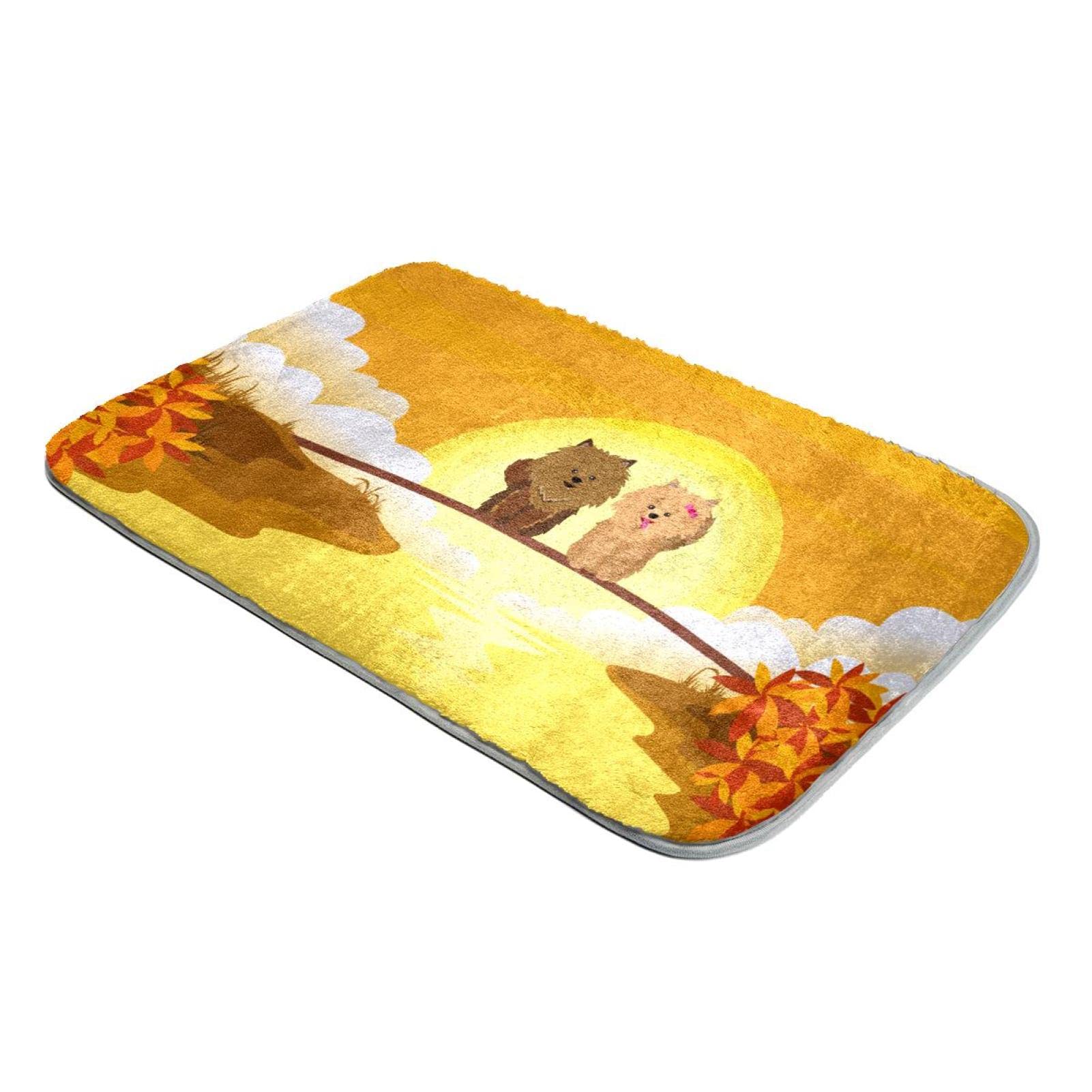 Tapis fausse fourrure poil long Spitz résistant pour éviter les sols froids