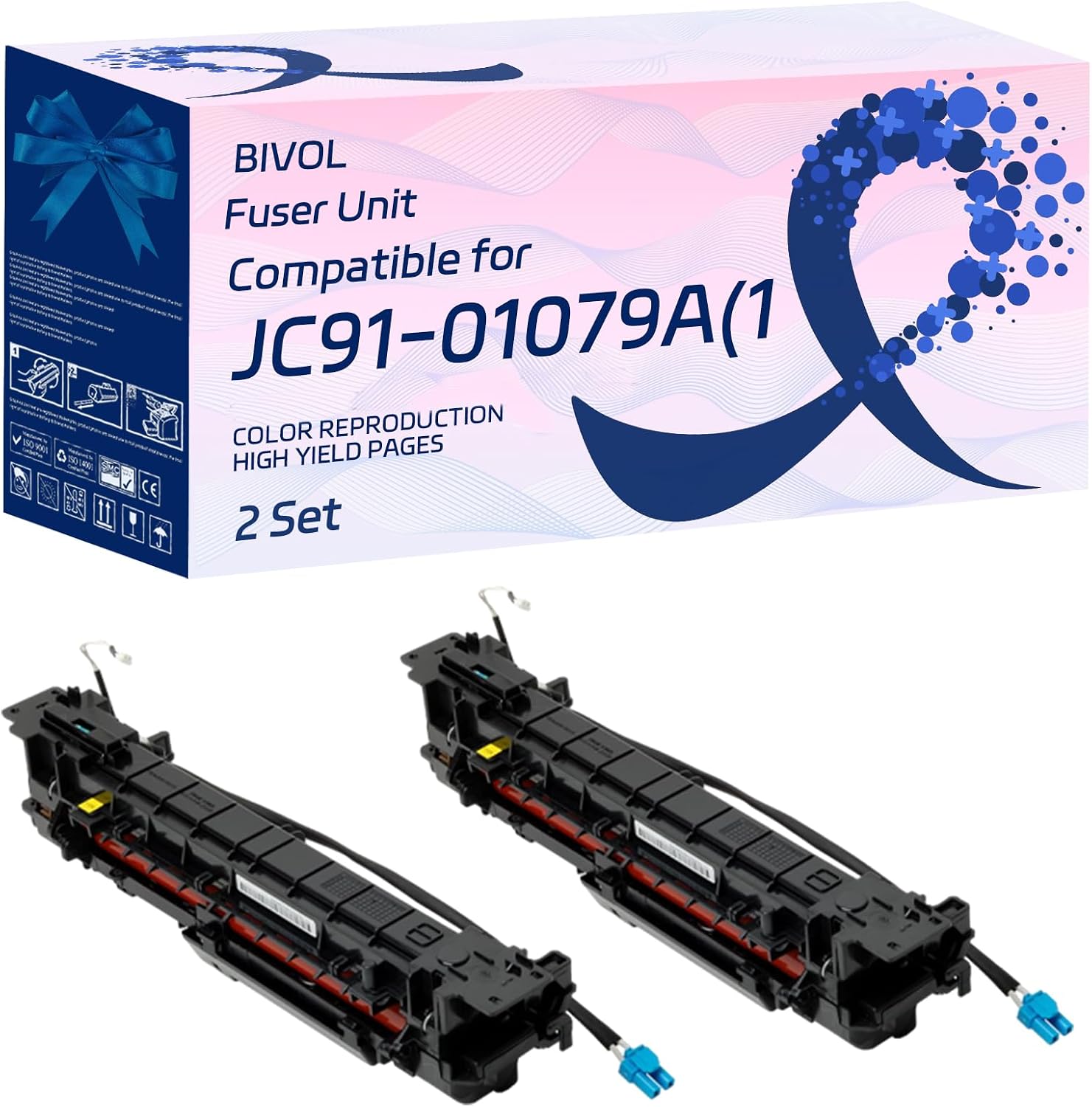 BIVOL JC91-01079A(110V) Fuser Unit Compatible for Samsung Xpress C410W C430W C460FW C480FW Printers, with Chip, High Yield 50000 Pages (1 Set)