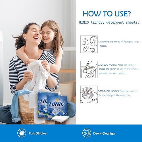 Miniatura 9 de Hinio Hojas de detergente para ropa, 30 unidades (paquete de 1) aroma fresco, sin plástico, excelente poder de disolución, hojas de lavandería,