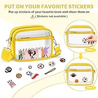 Vista 76 de KETIEE Bolso cruzado transparente, aprobado para estadios, para conciertos, eventos deportivos, festivales