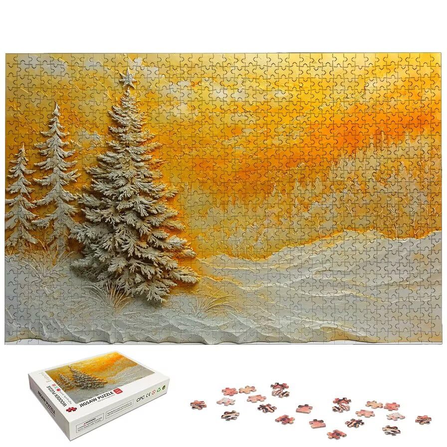 Puzzle 1500 Piezas Navidad para Adultos, Puzzle Paisajes de Madera con Caja Regalo para Adultos, Rompecabezas Desafiante para Toda la Familia, Rompecabezas para Regalo Mujer, Regalo Hombre, -5773