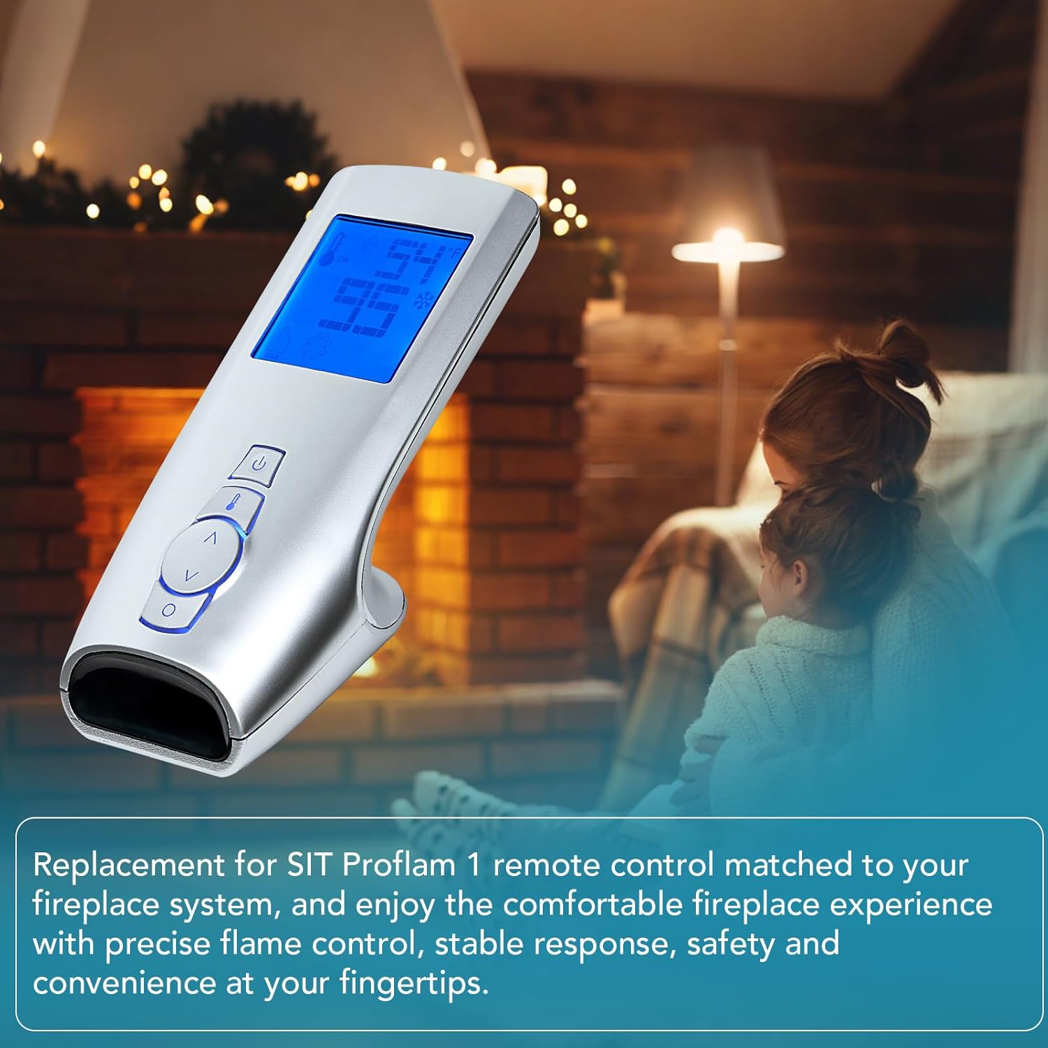 0.584.023 Fireplace Remote Control - Direct Replacement for SIT Proflame 1 Silver Transmitter (GTMF Series) - Compatible with Proflame 1 DFC Module Gas Fireplaces