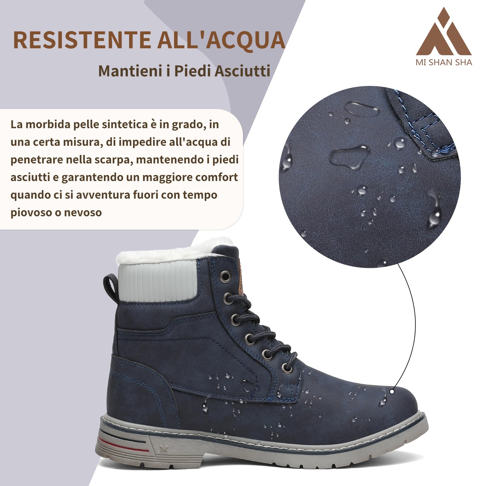 Mishansha Stivali Donna Invernali Caldo 36-42 EU | Scarpe da Neve, Scarponcini, Antiscivolo, Imbottiti, Comode, Trekking, Escursionismo, Spostamenti Quotidiani