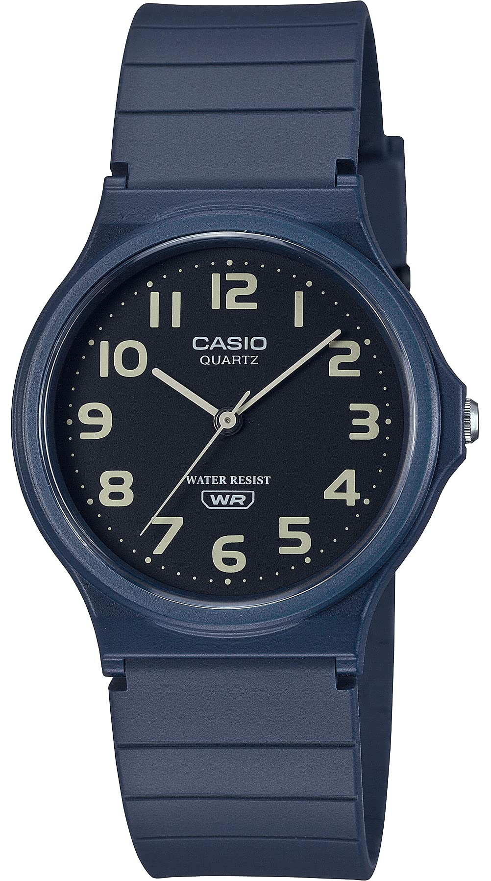 Casio Orologio da polso unisex classico, casual, analogico, nero, blu/​nero