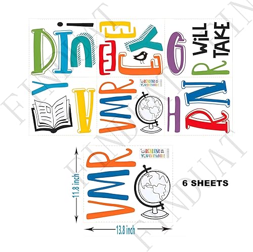 Miniatura 3 de Calcomanía de pared con frase motivacional de 18 x 55 pulgadas, frase motivacional, decoración de guardería, aula, dormitorio, sala de juegos, sala