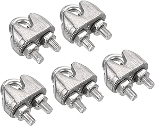M METERXITY 5 Pack Wire Rope Clamp - 2/25