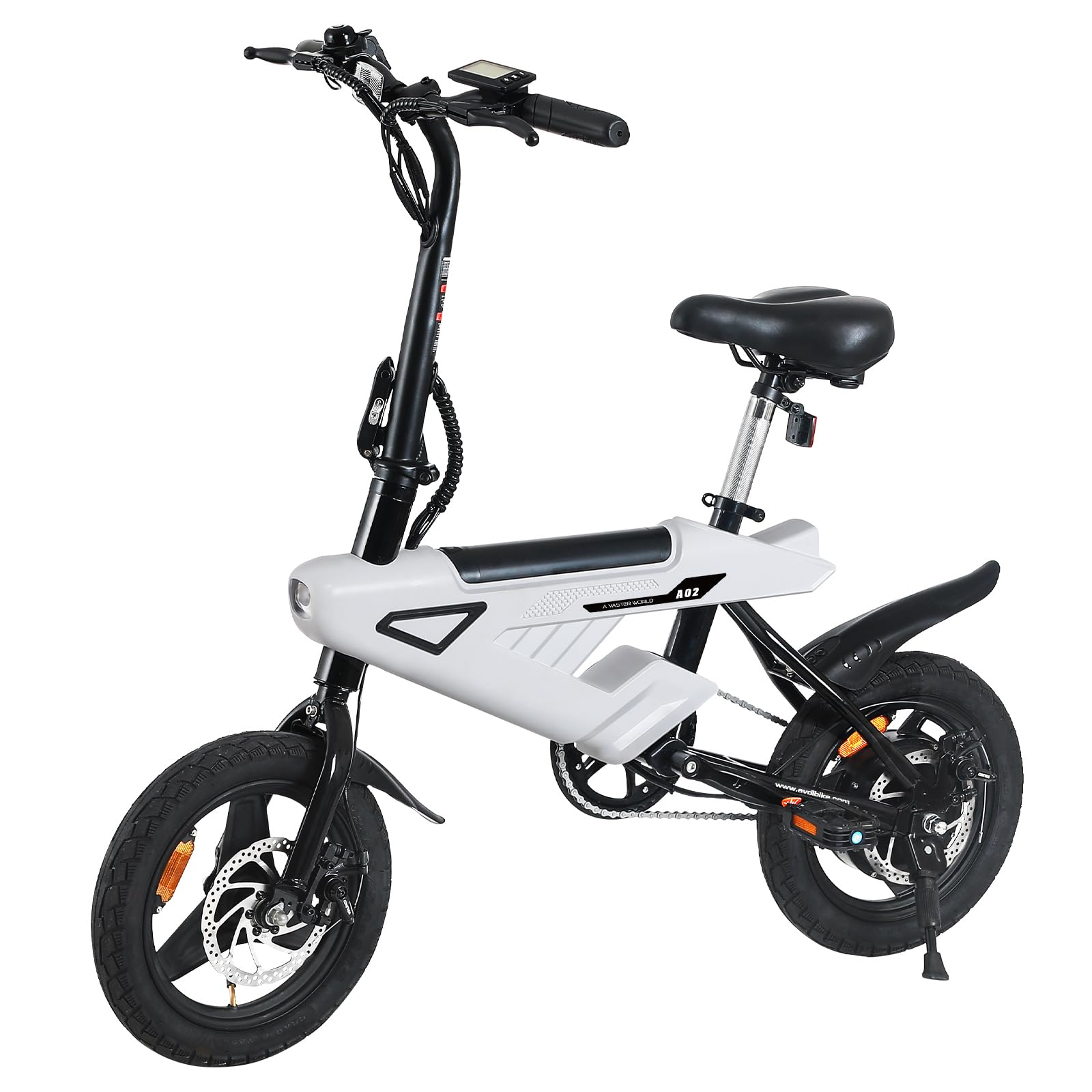 Bicicletta Elettrica Pieghevole 14", 250W 25km/h Bici Elettrica Adulto, Fino a 35-45km Bike Elettrica Uomo Donna, Pedalata Assistita