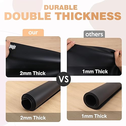 Miniatura 4 de Tapetes de silicona extra gruesos de 0.079 pulgadas para encimera de cocina, resistente al calor, 23.6 x 15.7 pulgadas, protector de encimera de