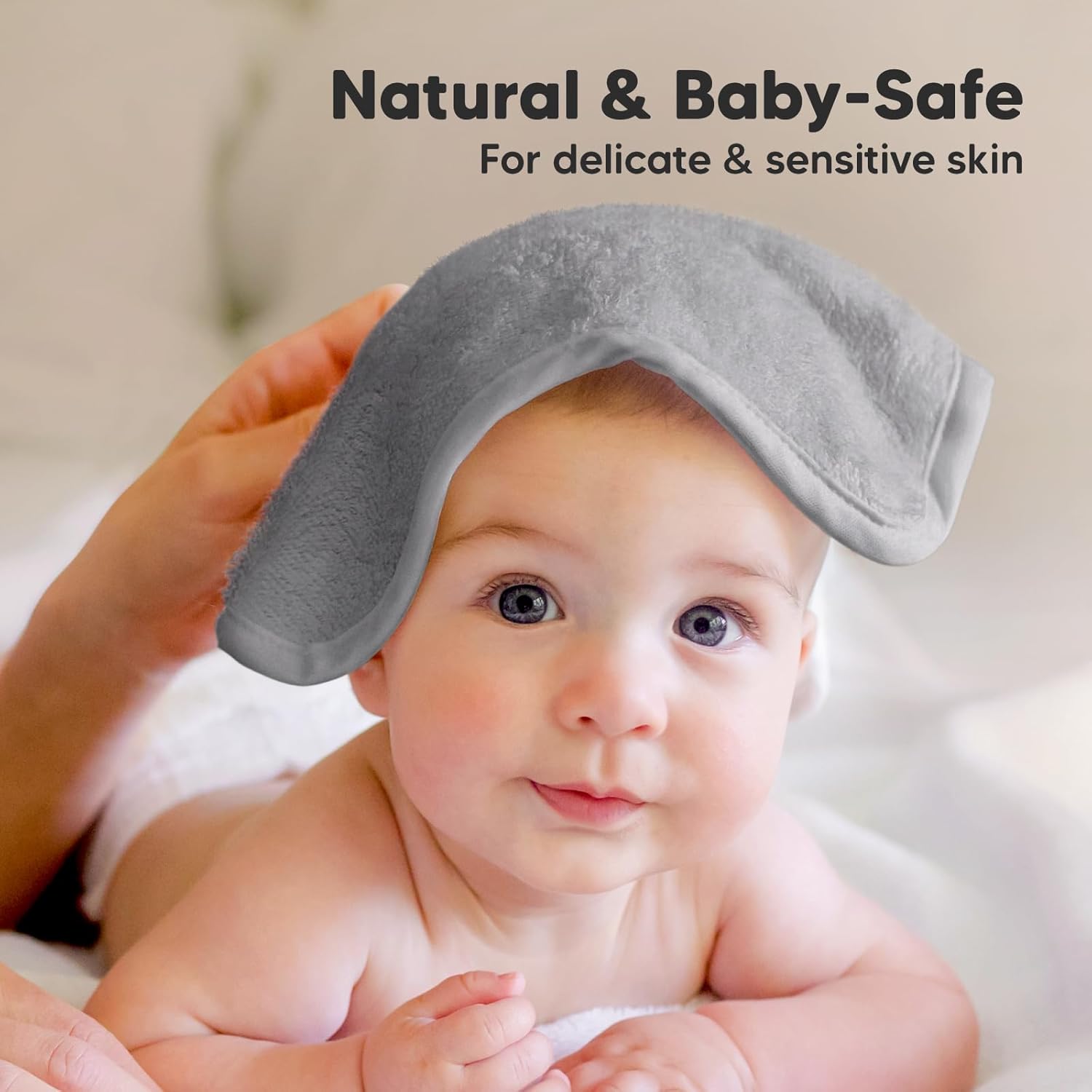 KeaBabies Baby Washcloths for Newborns, Kids and Baby Hooded Towel - Soft, Absorbent Bath Cloth and Face Washcloths - Hooded Towel for Infant & Toddlers