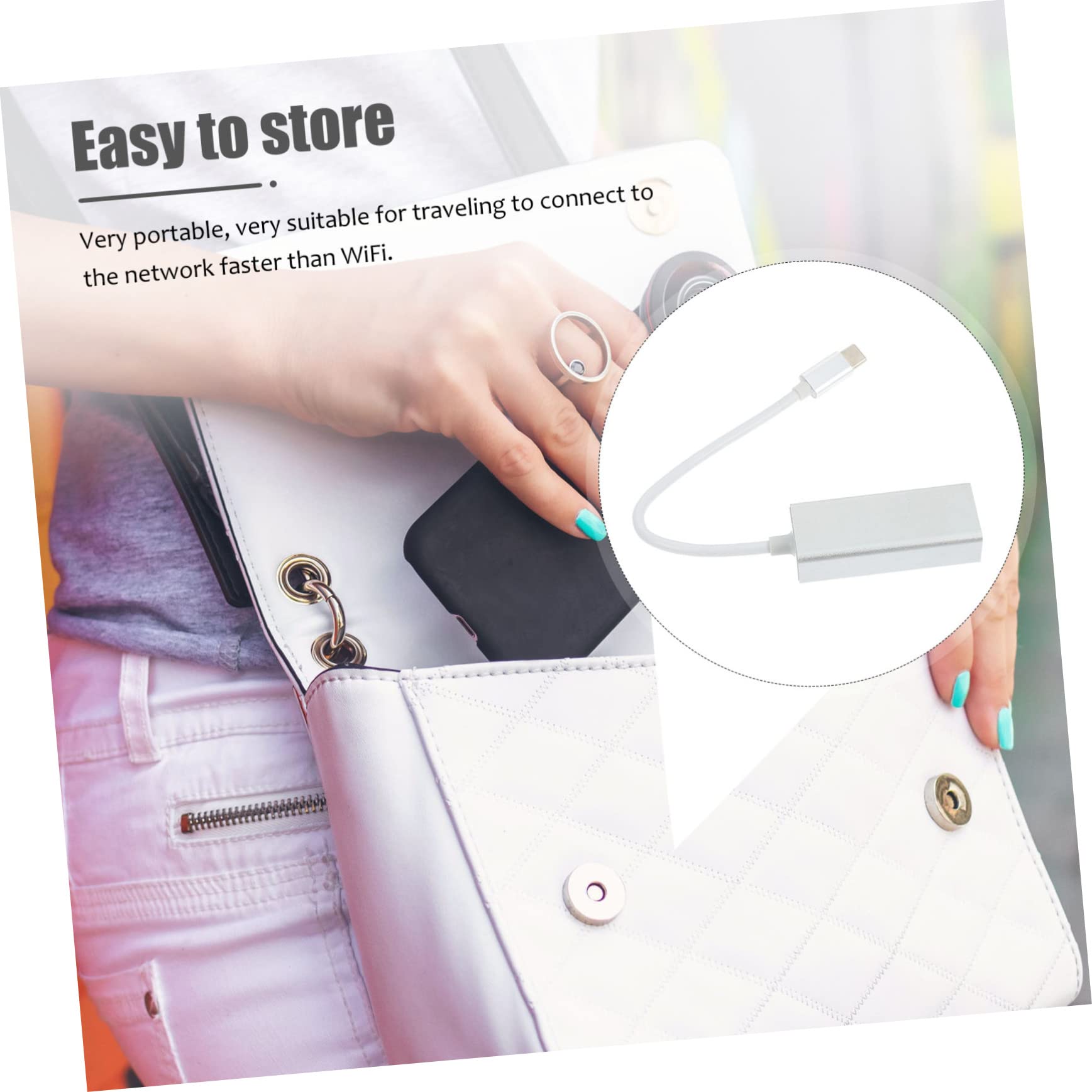 Vaguelly USB C to Ethernet Adapter Mbps Wired Network Adapter for Laptop Type C LAN Accessory Compatible with MacBook Surface and More