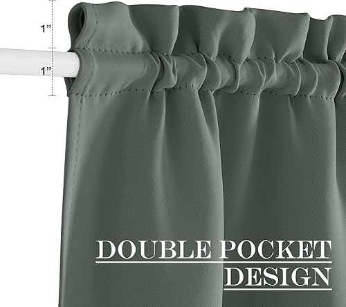 Miniatura 3 de NICETOWN - Cortinas rústicas para puerta de entrada, para privacidad, aislamiento térmico, para puerta de patio, puerta de vidrio, puerta delantera,