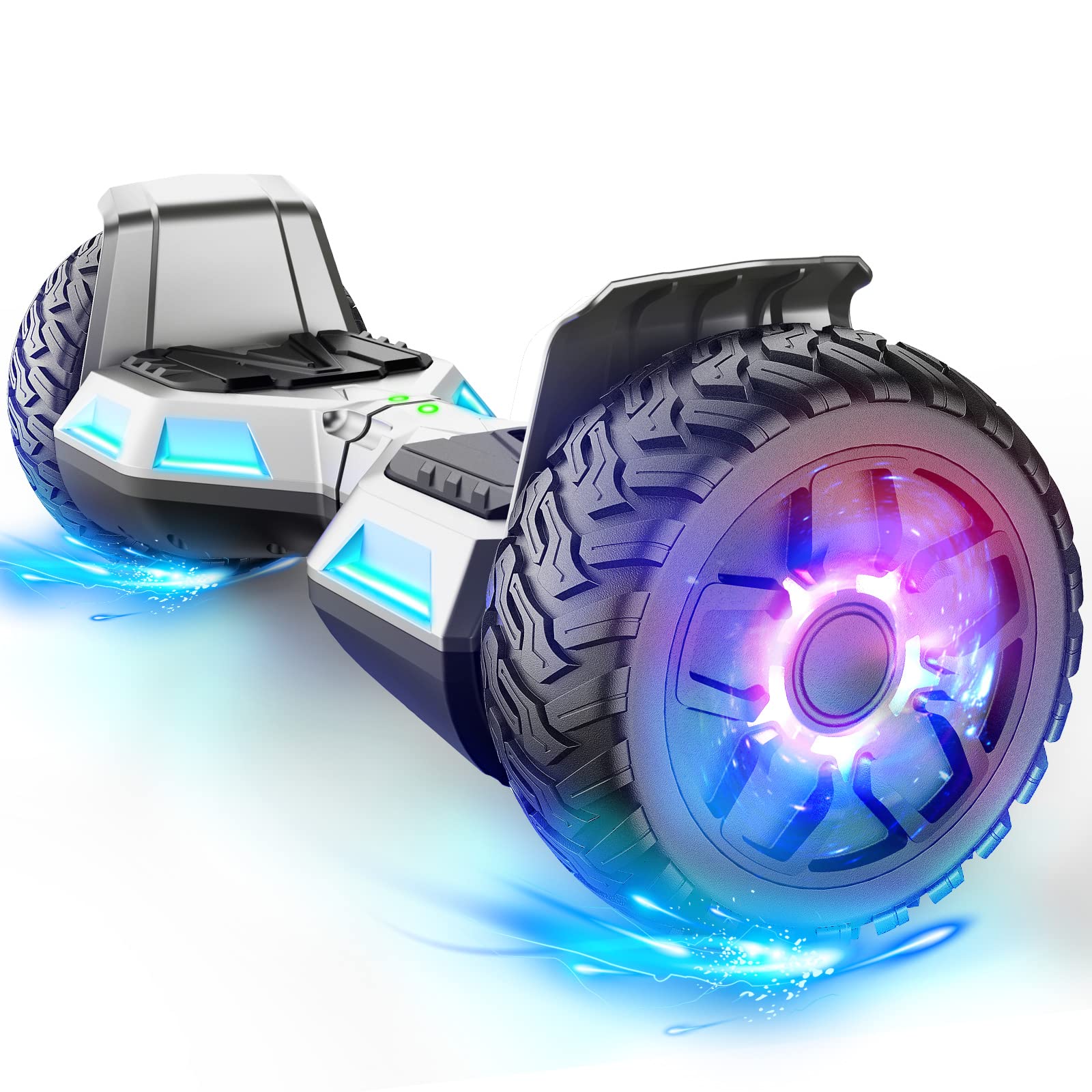LIEAGLE Hoverboard for Adults, 8.5'' Two Wheel All Terrain Off Road Hover Board with Bluetooth Speaker, Self Balancing Scooter with Flashing LED Lights