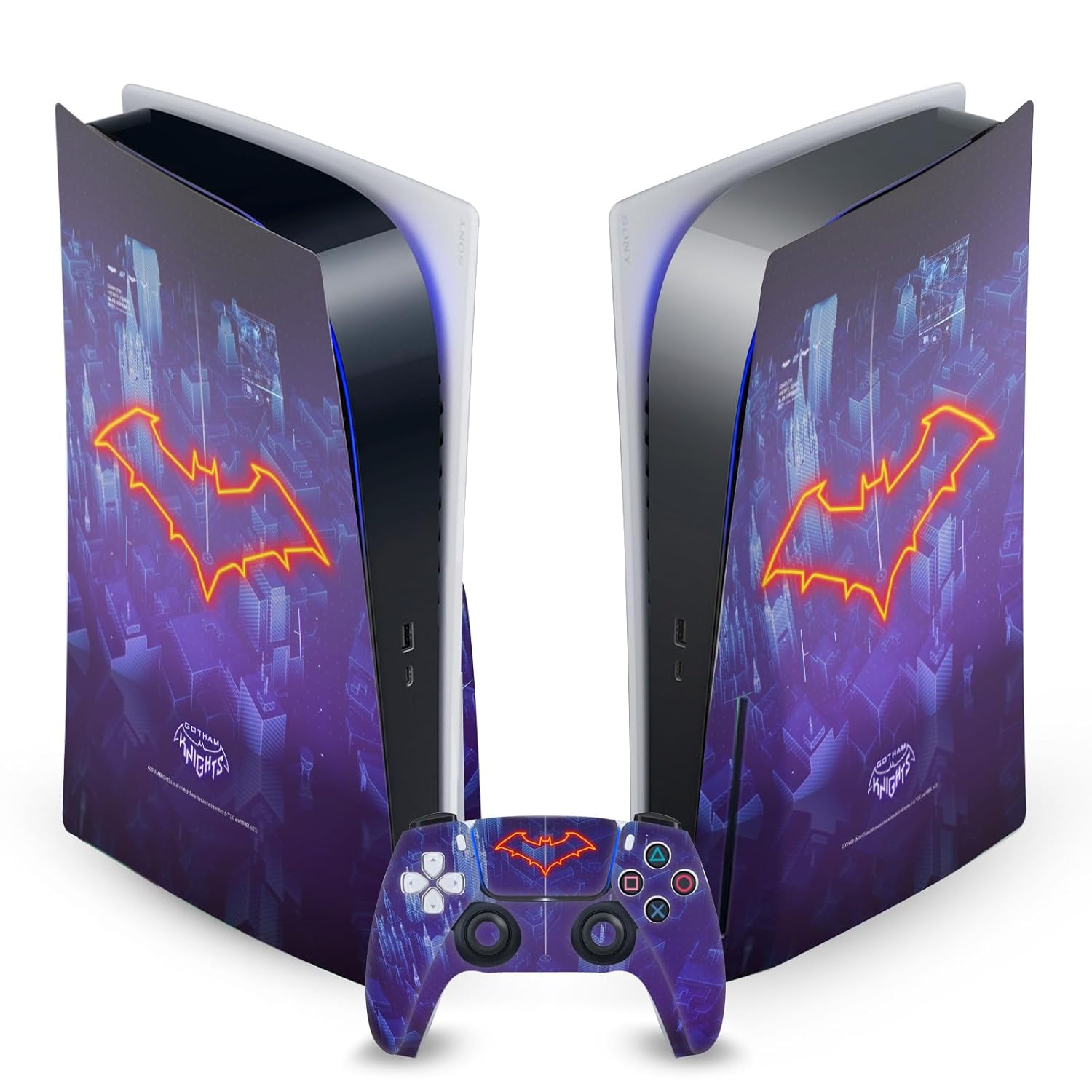 Head Case Designs Officially Licensed Gotham Knights Red Hood Character Art Vinyl Faceplate Sticker Gaming Skin Decal Compatible With Sony PlayStation 5 PS5 Disc Edition Console & DualSense Controller
