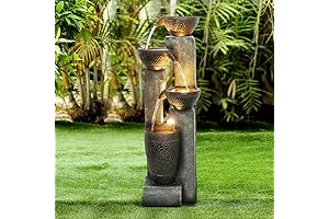 40" 4-Tier Indoor Mirror Waterfall Fountain