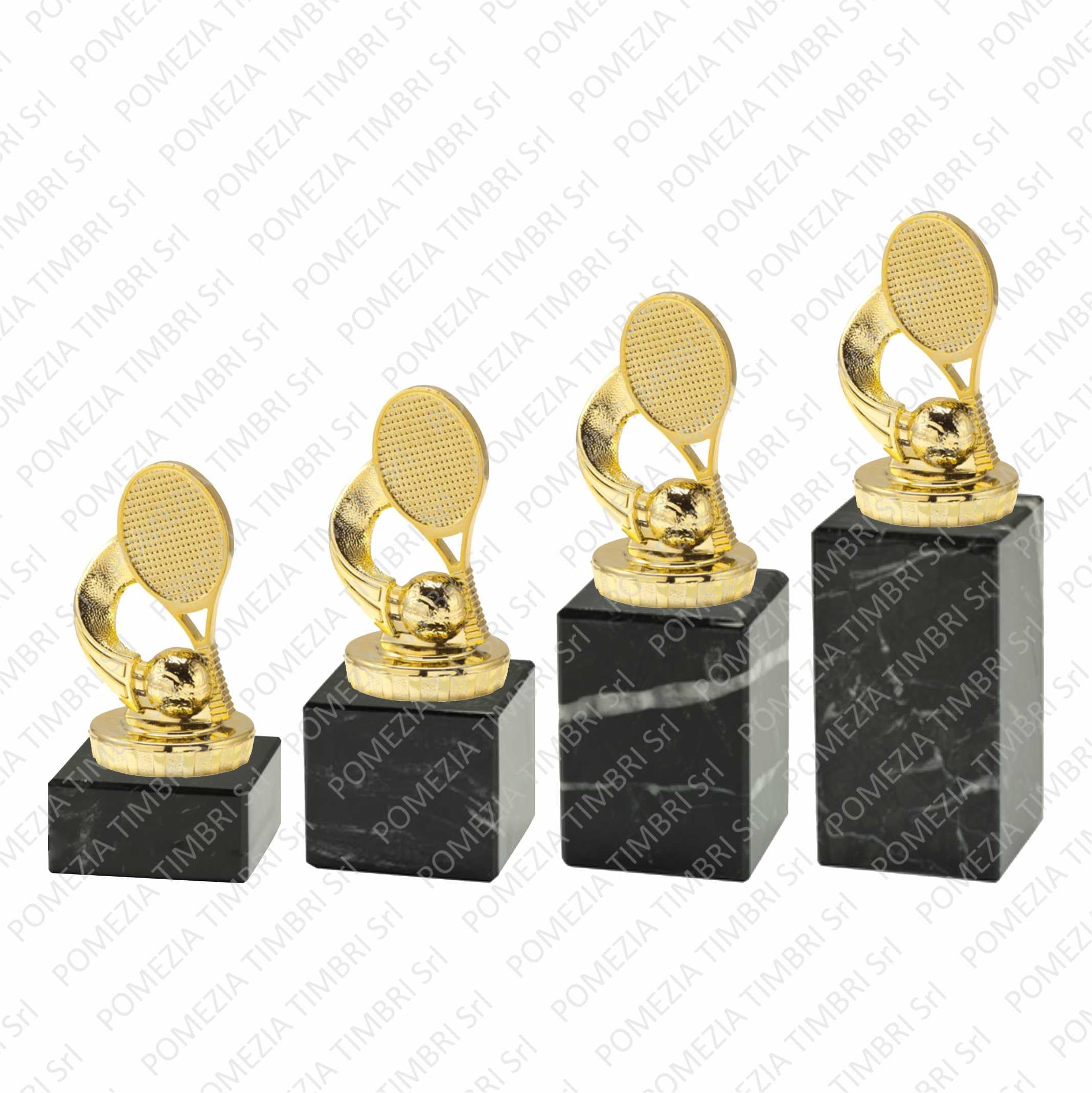 Trofeo Coppa Tennis Personalizzabile - Con Pallina In ABS E Base Marmo Nero, Altezze 29-32 Cm - Foto 3