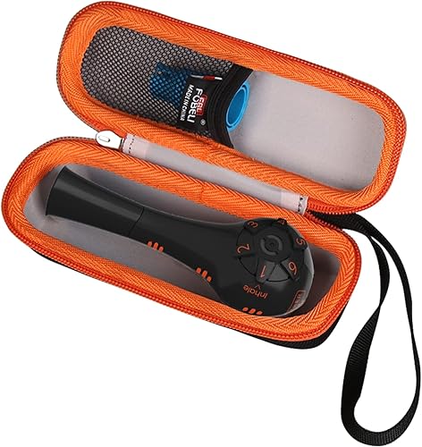 Miniatura 2 de FBLFOBELI Estuche rígido de EVA compatible con el entrenador muscular respiratorio inspiratorio de mano Breather Fit (naranja, solo la caja)