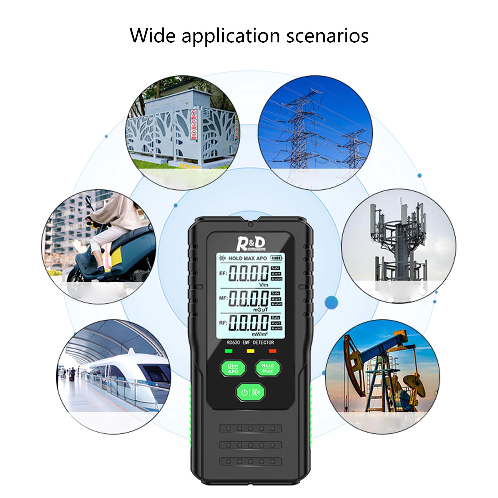 Radiation Meter Radiation Detector Digital Electromagnetic Fields Handheld Electromagnetic Radiation Meter