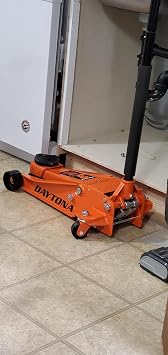 3 ton Steel Heavy Duty Floor Jack with Rapid Pump - Orange