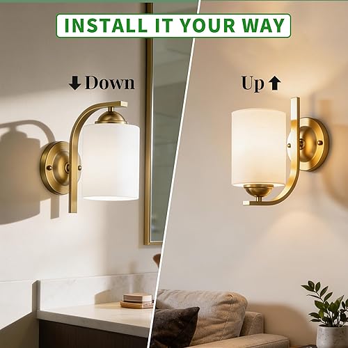 Miniatura 6 de Apliques de Pared Luces Lámpara para Dormitorio Baño, Accesorios de Luz de Tocador Modernos, Linternas de Iluminación de Montaje en Pared Estilo